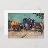 ヴィンセント・ヴァン・ゴッホ – キャラバン島、ジプシーのキャンプ サンキューカード (正面/裏面)