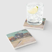 ヴィンセント・ヴァン・ゴッホ – キャラバン島、ジプシーのキャンプ ストーンコースター (横)