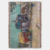 ヴィンセント・ヴァン・ゴッホ – キャラバン島、ジプシーのキャンプ スローブランケット (正面縦)