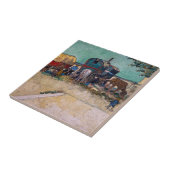 ヴィンセント・ヴァン・ゴッホ – キャラバン島、ジプシーのキャンプ タイル (側面)