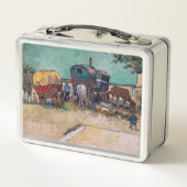 ヴィンセント・ヴァン・ゴッホ – キャラバン島、ジプシーのキャンプ メタルランチボックス (裏面)