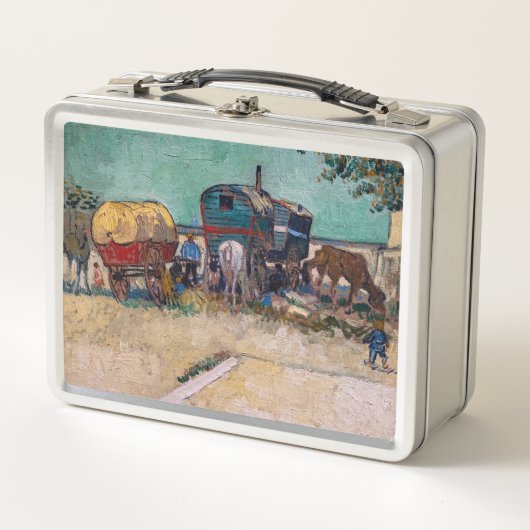 ヴィンセント・ヴァン・ゴッホ – キャラバン島、ジプシーのキャンプ メタルランチボックス (正面)