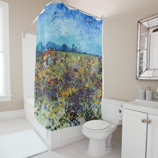 ヴィンセント・ヴァン・ゴッホ – グリーンヴィネヤード シャワーカーテン (インサイチュ)