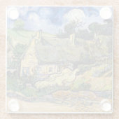 ヴィンセント・ヴァン・ゴッホ - コルデヴィーユの茅葺き小屋 ガラスコースター (裏面)