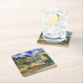 ヴィンセント・ヴァン・ゴッホ - コルデヴィーユの茅葺き小屋 スクエアペーパーコースター (インサイチュ)