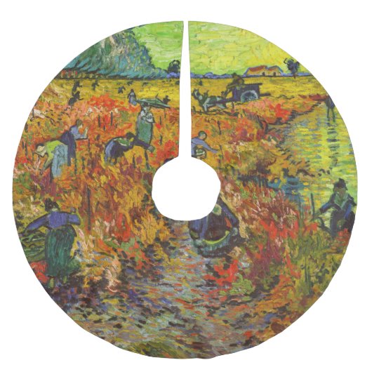 ヴィンセント・ヴァン・ゴッホ – ザ・レッド・ヴィネヤード ブラッシュドポリエステルツリースカート (正面)