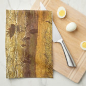 ヴィンセント・ヴァン・ゴッホ - シェヴェニンゲンの海 キッチンタオル (四つ折り)