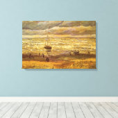 ヴィンセント・ヴァン・ゴッホ - シェヴェニンゲンの海 キャンバスプリント (インサイチュ (ウッドフロア))