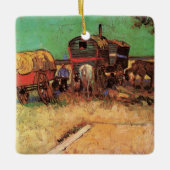 ヴィンセント・ヴァン・ゴッホ – ジプシー・キャラバンの陣地 セラミックオーナメント (正面)