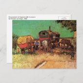 ヴィンセント・ヴァン・ゴッホ – ジプシー・キャラバンの陣地 ポストカード (正面/裏面)