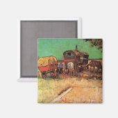 ヴィンセント・ヴァン・ゴッホ – ジプシー・キャラバンの陣地 マグネット (正面/裏面)