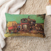 ヴィンセント・ヴァン・ゴッホ – ジプシー・キャラバンの陣地 ランバークッション (ブランケット)