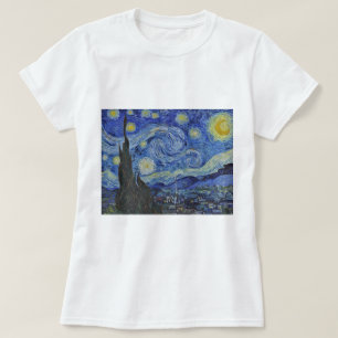 ヴィンセント・ヴァン・ゴッホ・スターリーナイトギャラリーHDファインアート Tシャツ