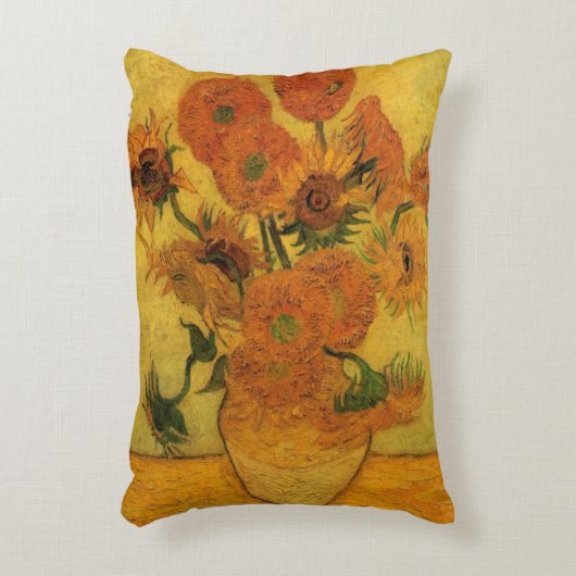 ヴィンセント・ヴァン・ゴッホ・スチル・ライフ花瓶15ひまわり花 アクセントクッション (正面(垂直))