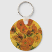ヴィンセント・ヴァン・ゴッホ・スチル・ライフ花瓶15ひまわり花 キーホルダー (正面)