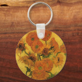 ヴィンセント・ヴァン・ゴッホ・スチル・ライフ花瓶15ひまわり花 キーホルダー (正面)