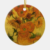 ヴィンセント・ヴァン・ゴッホ・スチル・ライフ花瓶15ひまわり花 セラミックオーナメント (正面)