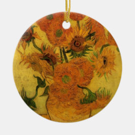 ヴィンセント・ヴァン・ゴッホ・スチル・ライフ花瓶15ひまわり花 セラミックオーナメント