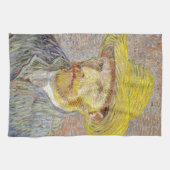 ヴィンセント・ヴァン・ゴッホ - ストロー帽の自画像 キッチンタオル (横)