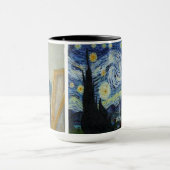 ヴィンセント・ヴァン・ゴッホ – セルフポートレートと星空の夜のマグカップ マグカップ (中央)