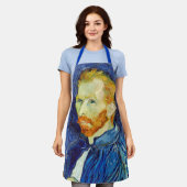 ヴィンセント・ヴァン・ゴッホ・セルフポートレート、ヴィンテージファインアート エプロン (着用した状態)