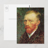 ヴィンセント・ヴァン・ゴッホ・セルフポートレート、ヴィンテージファインアート ポストカード (正面/裏面)