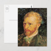 ヴィンセント・ヴァン・ゴッホ・セルフポートレート、ヴィンテージファインアート ポストカード (正面/裏面)