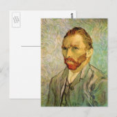 ヴィンセント・ヴァン・ゴッホ・セルフポートレート、ヴィンテージファインアート ポストカード (正面/裏面)