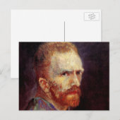 ヴィンセント・ヴァン・ゴッホ・セルフポートレート、ヴィンテージファインアート ポストカード (正面/裏面)