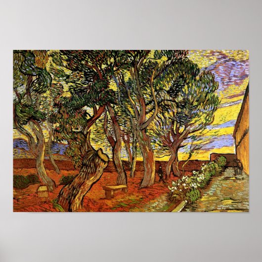 ヴィンセント・ヴァン・ゴッホ – セントポール病院のガーデン ポスター (正面)