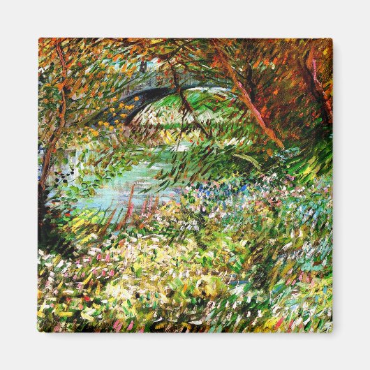 ヴィンセント・ヴァン・ゴッホ – セーヌ川春 マグネット (正面)