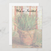 ヴィンセント・ヴァン・ゴッホ – チャイブ付き植木鉢 招待状 (正面/裏面)