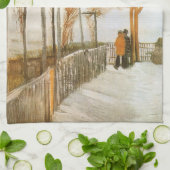 ヴィンセント・ヴァン・ゴッホ - テラスと展望台 キッチンタオル (折り畳み)