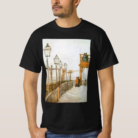 ヴィンセント・ヴァン・ゴッホ - テラスと展望台 Tシャツ (正面)