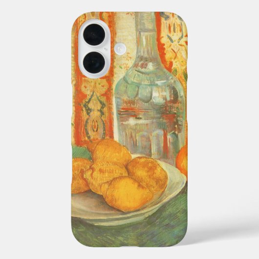 ヴィンセント・ヴァン・ゴッホ - デキャンターと皿の上のレモン Case-Mate iPhoneケース (裏面)