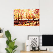 ヴィンセント・ヴァン・ゴッホ – ヌエネンのポプラ2 ポスター (ホームオフィス)