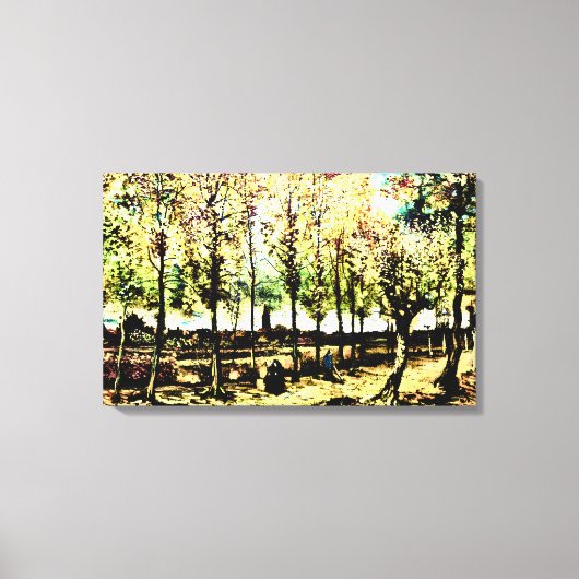ヴィンセント・ヴァン・ゴッホ – ヌエネンのポプラ3 キャンバスプリント (正面)