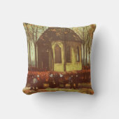 ヴィンセント・ヴァン・ゴッホ - ヌエネンの礼拝堂、教会へ行く人々 クッション (正面)