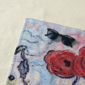 ヴィンセント・ヴァン・ゴッホ - バラとアネモネの花瓶 ビーチタオル (インサイチュ)