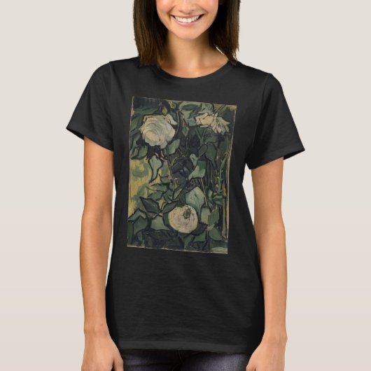 ヴィンセント・ヴァン・ゴッホ - バラとカ beetle tシャツ (正面)