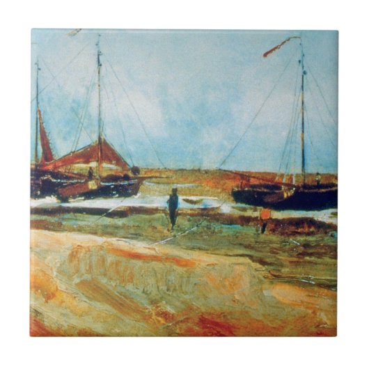 ヴィンセント・ヴァン・ゴッホ-ビーチアットシェベニンゲンファインアート タイル (正面)