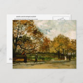 ヴィンセント・ヴァン・ゴッホ・ピープル歩く、ボワスデブーローニュ ポストカード (正面/裏面)