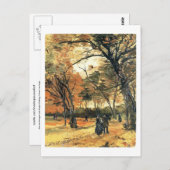 ヴィンセント・ヴァン・ゴッホ・ピープル歩く、ボワスデブーローニュ ポストカード (正面/裏面)