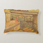 ヴィンセント・ヴァン・ゴッホ・ブリッジズのセーヌ川を渡る アクセントクッション (裏面)