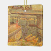 ヴィンセント・ヴァン・ゴッホ・ブリッジズのセーヌ川を渡る セラミックオーナメント (左)