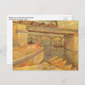 ヴィンセント・ヴァン・ゴッホ・ブリッジズのセーヌ川を渡る ポストカード (正面/裏面)