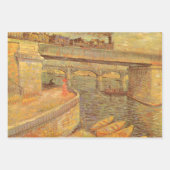 ヴィンセント・ヴァン・ゴッホ・ブリッジズのセーヌ川を渡る ラッピングペーパーシート (正面3)