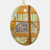 ヴィンセント・ヴァン・ゴッホ – ポーク・ブッチャーのショーウィンドウ セラミックオーナメント (裏面)