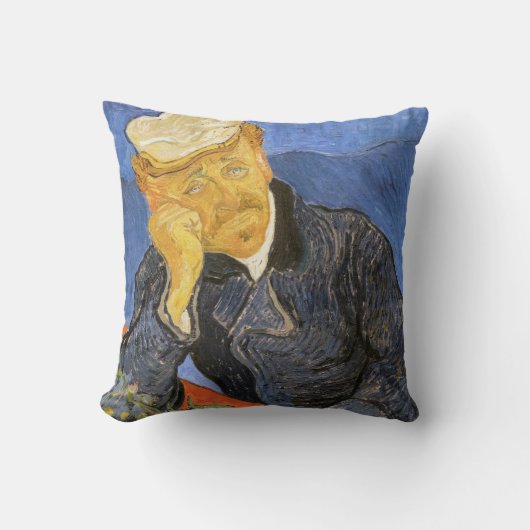 ヴィンセント・ヴァン・ゴッホ – ポール・ガチェット博士ポートレート クッション (正面)