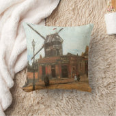 ヴィンセント・ヴァン・ゴッホ - ミューラン・ド・ラ・ギャレット、風車 クッション (ブランケット)